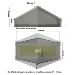 Tarptent Scarp 1 Mit Solid Inner Tent -OutFit Verkaufs-Shop scarp1c 20grund
